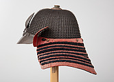 Helmet (<i>Hoshi- Kabuto</i>) in the 16th-Century Style, Inscribed by Saotome Ienari (Japanese, Gunma Prefecture, active late 17th–early 18th century), Iron, lacquer, silk, Japanese