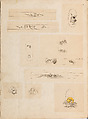 彫鐫画譜 Album of Designs for Metal Carving (<i>Chōsen Gafu</i>), 嵐山常行画 Ranzan Tsuneyuki (Japanese, active mid-19th century), Ink on paper, pasted into a bound volume, Japanese