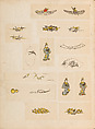 彫鐫画譜 Album of Designs for Metal Carving (<i>Chōsen Gafu</i>), 嵐山常行画 Ranzan Tsuneyuki (Japanese, active mid-19th century), Ink on paper, pasted into a bound volume, Japanese