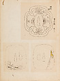 彫鐫画譜 Album of Designs for Metal Carving (<i>Chōsen Gafu</i>), 嵐山常行画 Ranzan Tsuneyuki (Japanese, active mid-19th century), Ink on paper, pasted into a bound volume, Japanese