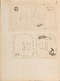 彫鐫画譜 Album of Designs for Metal Carving (<i>Chōsen Gafu</i>), 嵐山常行画 Ranzan Tsuneyuki (Japanese, active mid-19th century), Ink on paper, pasted into a bound volume, Japanese