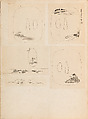 彫鐫画譜 Album of Designs for Metal Carving (<i>Chōsen Gafu</i>), 嵐山常行画 Ranzan Tsuneyuki (Japanese, active mid-19th century), Ink on paper, pasted into a bound volume, Japanese