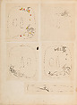 彫鐫画譜 Album of Designs for Metal Carving (<i>Chōsen Gafu</i>), 嵐山常行画 Ranzan Tsuneyuki (Japanese, active mid-19th century), Ink on paper, pasted into a bound volume, Japanese