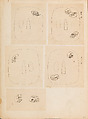 彫鐫画譜 Album of Designs for Metal Carving (<i>Chōsen Gafu</i>), 嵐山常行画 Ranzan Tsuneyuki (Japanese, active mid-19th century), Ink on paper, pasted into a bound volume, Japanese