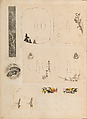 彫鐫画譜 Album of Designs for Metal Carving (<i>Chōsen Gafu</i>), 嵐山常行画 Ranzan Tsuneyuki (Japanese, active mid-19th century), Ink on paper, pasted into a bound volume, Japanese