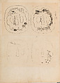 彫鐫画譜 Album of Designs for Metal Carving (<i>Chōsen Gafu</i>), 嵐山常行画 Ranzan Tsuneyuki (Japanese, active mid-19th century), Ink on paper, pasted into a bound volume, Japanese