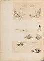 彫鐫画譜 Album of Designs for Metal Carving (<i>Chōsen Gafu</i>), 嵐山常行画 Ranzan Tsuneyuki (Japanese, active mid-19th century), Ink on paper, pasted into a bound volume, Japanese