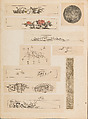 彫鐫画譜 Album of Designs for Metal Carving (<i>Chōsen Gafu</i>), 嵐山常行画 Ranzan Tsuneyuki (Japanese, active mid-19th century), Ink on paper, pasted into a bound volume, Japanese