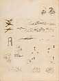 彫鐫画譜 Album of Designs for Metal Carving (<i>Chōsen Gafu</i>), 嵐山常行画 Ranzan Tsuneyuki (Japanese, active mid-19th century), Ink on paper, pasted into a bound volume, Japanese