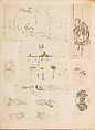 彫鐫画譜 Album of Designs for Metal Carving (<i>Chōsen Gafu</i>), 嵐山常行画 Ranzan Tsuneyuki (Japanese, active mid-19th century), Ink on paper, pasted into a bound volume, Japanese