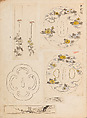 彫鐫画譜 Album of Designs for Metal Carving (<i>Chōsen Gafu</i>), 嵐山常行画 Ranzan Tsuneyuki (Japanese, active mid-19th century), Ink on paper, pasted into a bound volume, Japanese