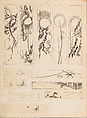 彫鐫画譜 Album of Designs for Metal Carving (<i>Chōsen Gafu</i>), 嵐山常行画 Ranzan Tsuneyuki (Japanese, active mid-19th century), Ink on paper, pasted into a bound volume, Japanese