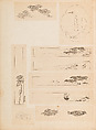 彫鐫画譜 Album of Designs for Metal Carving (<i>Chōsen Gafu</i>), 嵐山常行画 Ranzan Tsuneyuki (Japanese, active mid-19th century), Ink on paper, pasted into a bound volume, Japanese