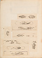 彫鐫画譜 Album of Designs for Metal Carving (<i>Chōsen Gafu</i>), 嵐山常行画 Ranzan Tsuneyuki (Japanese, active mid-19th century), Ink on paper, pasted into a bound volume, Japanese