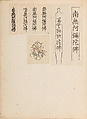 彫鐫画譜 Album of Designs for Metal Carving (<i>Chōsen Gafu</i>), 嵐山常行画 Ranzan Tsuneyuki (Japanese, active mid-19th century), Ink on paper, pasted into a bound volume, Japanese
