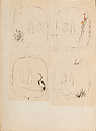 彫鐫画譜 Album of Designs for Metal Carving (<i>Chōsen Gafu</i>), 嵐山常行画 Ranzan Tsuneyuki (Japanese, active mid-19th century), Ink on paper, pasted into a bound volume, Japanese