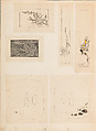 彫鐫画譜 Album of Designs for Metal Carving (<i>Chōsen Gafu</i>), 嵐山常行画 Ranzan Tsuneyuki (Japanese, active mid-19th century), Ink on paper, pasted into a bound volume, Japanese
