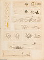 彫鐫画譜 Album of Designs for Metal Carving (<i>Chōsen Gafu</i>), 嵐山常行画 Ranzan Tsuneyuki (Japanese, active mid-19th century), Ink on paper, pasted into a bound volume, Japanese