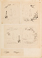 彫鐫画譜 Album of Designs for Metal Carving (<i>Chōsen Gafu</i>), 嵐山常行画 Ranzan Tsuneyuki (Japanese, active mid-19th century), Ink on paper, pasted into a bound volume, Japanese