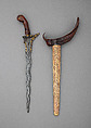 Kris with Sheath, Steel, wood, gold, Javanese, Surakarta