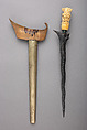 Kris with Sheath, Steel, pelet wood (possibly kajoe), ivory (elephant), copper alloy, Madurese
