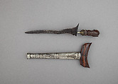 Kris with Sheath, Steel, wood, silver, brass, Minangkabau