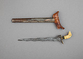 Kris with Sheath, Steel, ivory, copper, brass, Sumatran, Palembang