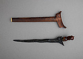 Kris with Sheath, Steel, wood, bone, brass, Sumatran
