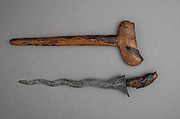 Kris with Sheath, Steel, pelet wood (possibly kajoe), polychromy, Javanese