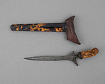 Kris with Sheath for a Woman, Steel, ivory, wood, tortoise shell, silver, Javanese