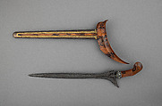 Kris with Sheath, Steel, wood, silver, bronze, gold, possibly diamonds, Javanese, Surakarta
