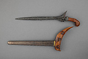 Kris with Sheath, Steel, wood, silver, bronze, gold, possibly diamonds, Javanese, Surakarta