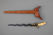 Kris and Sheath, Steel, gold, ivory, wood, Javanese or Sumatran (Banten Sultanate)