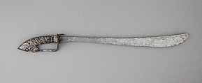 Sword (Parang Nabur), Iron, wood, silver plate, Malayan