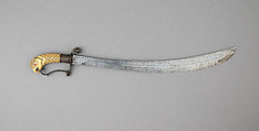 Saber, Brass, ivory, stones, Malayan