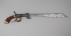 Sword, Lead, horn, bone, cloth, Indonesian, Adonara, Pulau