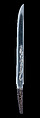 Blade and Mounting for a Dagger (Tantō), Steel, wood, lacquer, rayskin (samé), thread, copper-gold alloy (shakudō), gold, hiirodō, Japanese