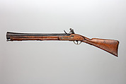Flintlock Blunderbuss, Steel, wood (walnut), brass, silver, gold, British and possibly Sumatran