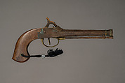 Percussion Pistol with Holster, Bronze, leather, Japanese