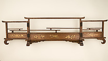 Display Stand for Arrowheads, Wood, lacquer, copper alloy, Japanese