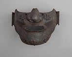 Half Mask (Menpō), Iron, lacquer, Japanese