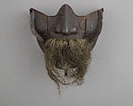 Half Mask (Menpō), Iron, lacqer, hair, Japanese