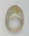 Archer's Ring, Jade, gold, Ottoman