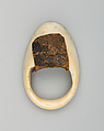Archer's Ring, Ivory, leather, adhesive, Turkish