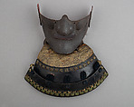 Half Mask (Menpō), Iron, lacquer, leather, silk, Japanese