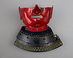 Half Mask (Menpō), Iron, lacquer, leather, silk, Japanese