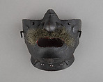 Half Mask (Menpō), Iron, lacquer, hair, Japanese