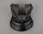 Half Mask (Menpō) with Gorget, Iron, lacquer, silk, Japanese