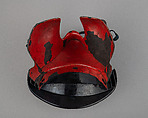 Half Mask (Menpō) with Gorget, Iron, lacquer, silk, Japanese
