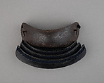 Chin Mask (Ho-ate) with Gorget, Iron, lacquer, silk, leather, Japanese